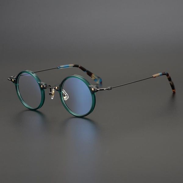 

fashion sunglasses frames vintage round glasses men women acetate retro small frame optical myopia eyeglasses transparent eyewear oculos, Black