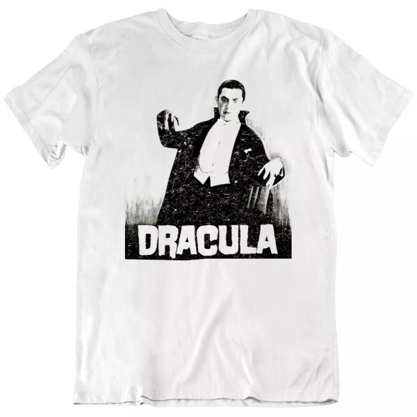 

dracula 1931 bela lugosi vampire horror t shirt, White;black