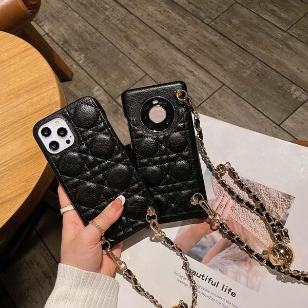 

card holders diagonal small golden ball suitable for iphone12 apple 11 mobile phone shell max rhombic leather xs red book 8p adjustment, Brown;gray