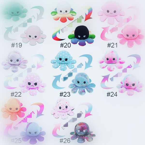 

dhl shipreversiblee flip ocs stuffed plush doll soft simulation reversible plush toy color chapter plush doll child toys 26 colors tf01