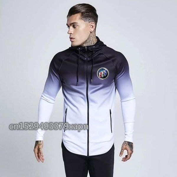 

men's hoodies & sweatshirts spring autumn zipper jacket car print logo gradient clothes fleece long sleeve hoodie men women sweatshirt, Black