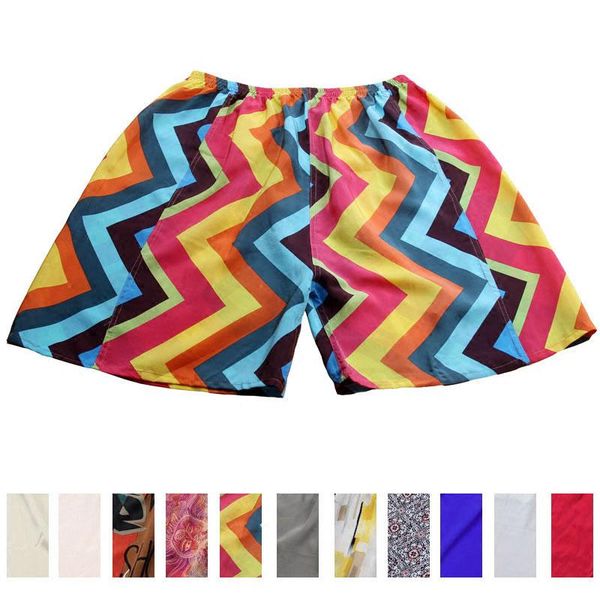 

summer 100% mulberry silk print casual pants pure beach plus size loose lounge men board shorts men's, White;black