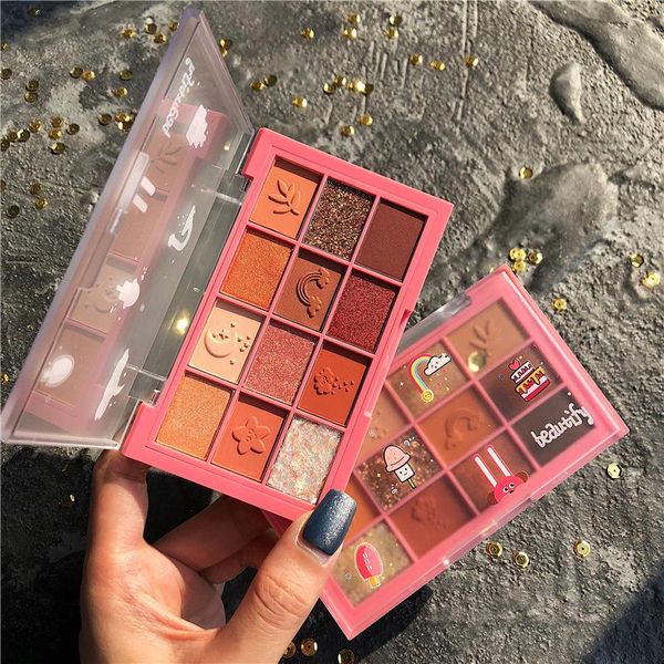 

eye shadow 12 colors matte shimmer eyeshadow palette natural glitter powder lasting waterproof pigment cosmetic