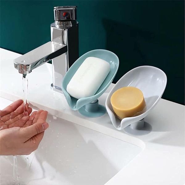 

soap dishes leaf shape holder with diversion plastic self draining suction cup shower bathroom bath tub