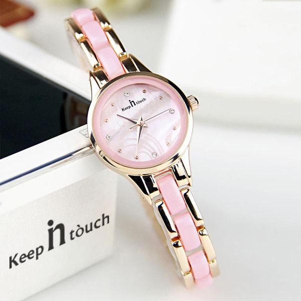 

wristwatches ceramics watch women quartz casual brand stylish clock elegant lady girls woman wristwatch relogio feminino, Slivery;brown