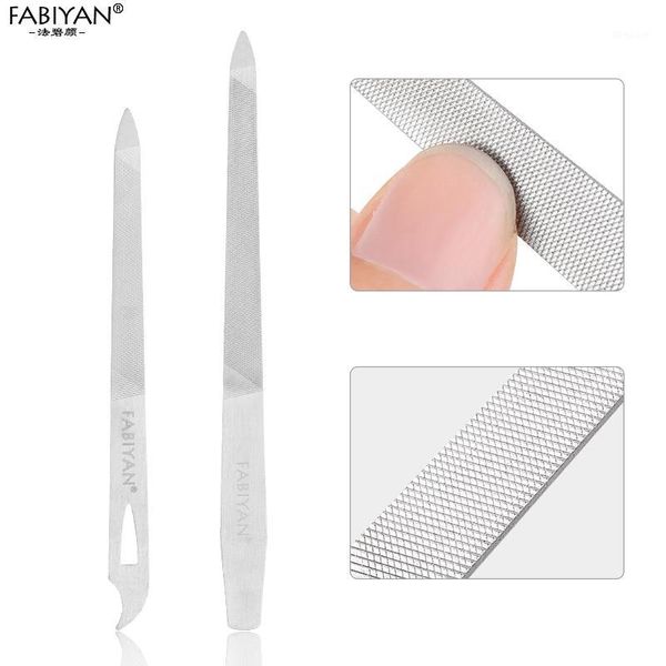 

double side nail art file buffer cuticle pusher remover scrub grinding stainless steel uv gel polish tips manicure pedicure tool1