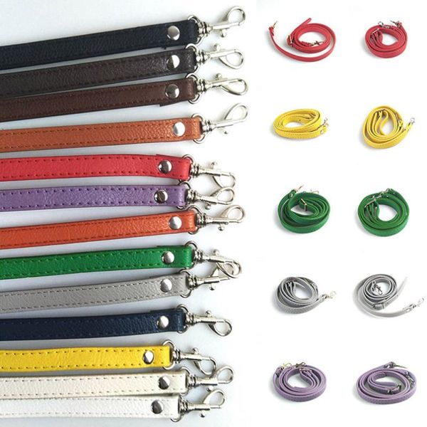 

bag parts & accessories long pu leather women shoulder straps strap handles diy replacement purse for handbag, Black