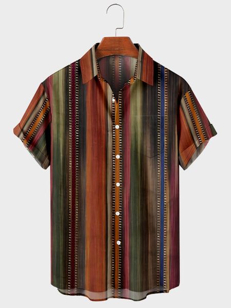 

men's casual shirts 2021 autumn geometry 1 3d digital printing short-sleeved shirt, White;black