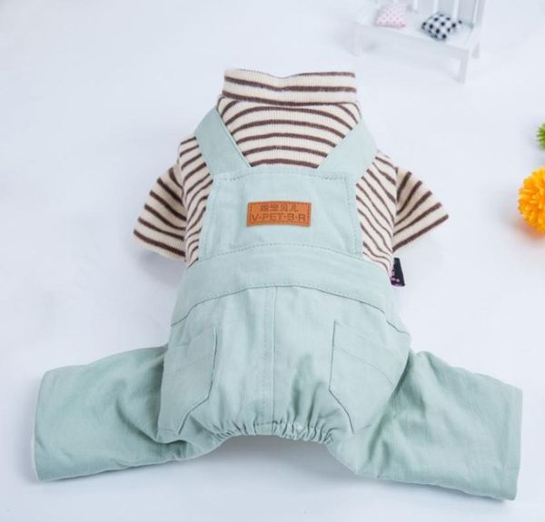 

dog pet winter clothes apparel striped cotton cat jumpsuit winter&autumn coat classic puppy 5 sizes