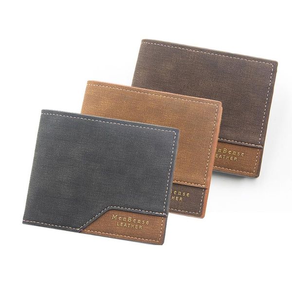 

wallets leather slim mini magic card holder men money bag male vintage black short purse, Red;black