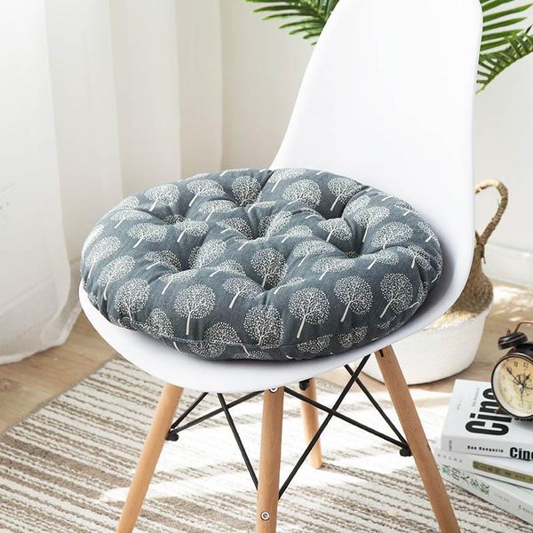 Pouf rotondo da 40 cm Cuscino Tatami Cuscino per sedile in cotone e lino Cuscino per materasso giapponese/Decorativo