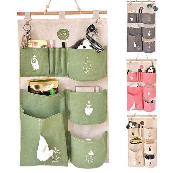 

storage boxes & bins fashion portable cotton hanging organizer pockets multilayer wall door bag cloth