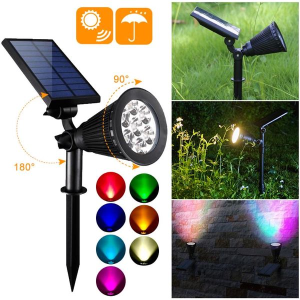 

solar lawn lamp light control inserting floor garden ip65 waterproof outdoor lights wall landscape lamps