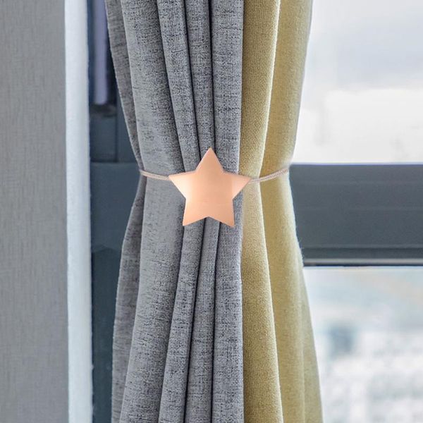 

curtain magnetic button star pattern decor punch-tieback for home & drapes