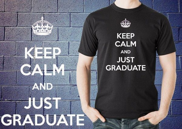 

keep calm and just graduate cool school college university t-shirt, White;black