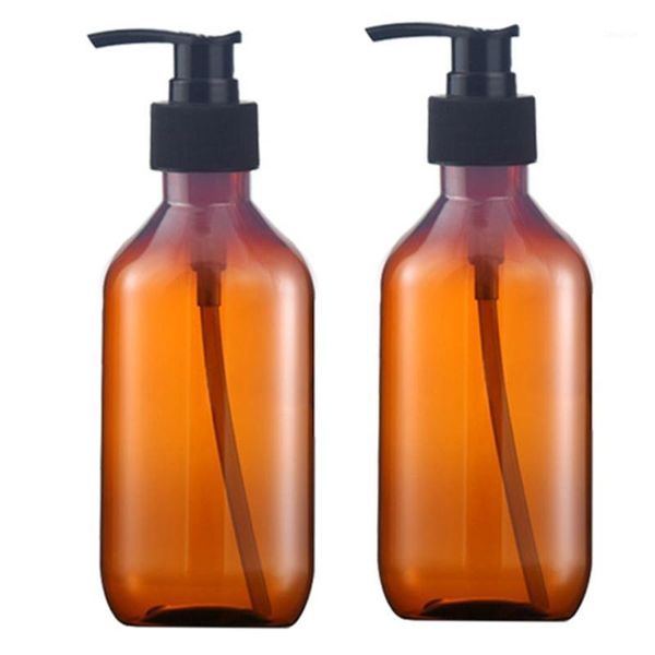 

storage bottles & jars 2pcs 300ml empty pump bottle dispenser essential oil refillable body soap for shampoo and conditioner bathroom kitche