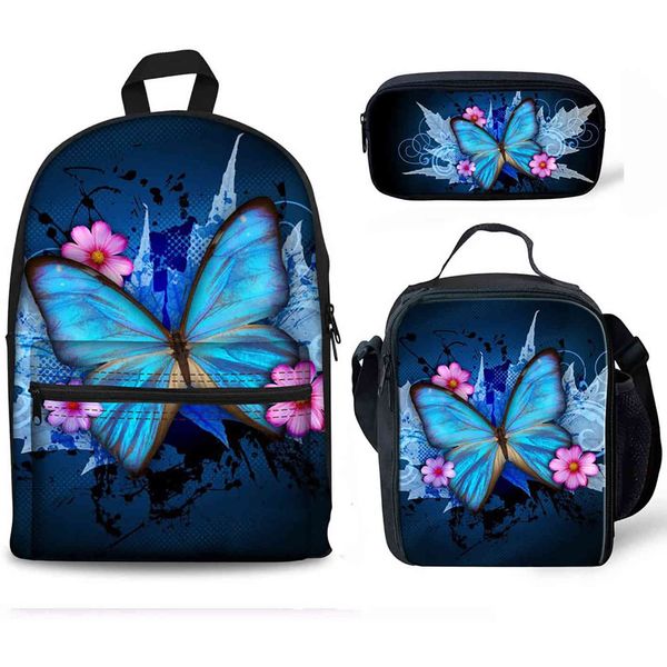 

backpack cartoon printed school bag three piece set animal children's bag