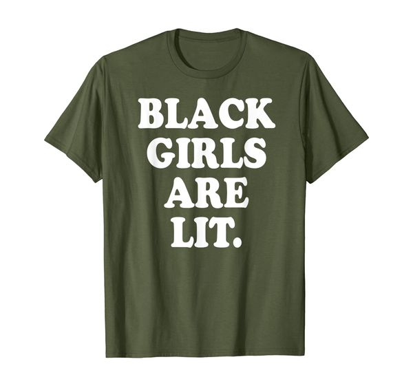 

black girls are lit lives matter shirt equal civil rights, White;black