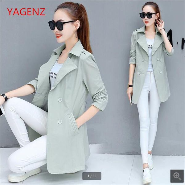 

women's trench coats spring/autumn women clothes 2021 fashion windbreaker coat womens elegant femme autumn thin south korean style bn34, Tan;black