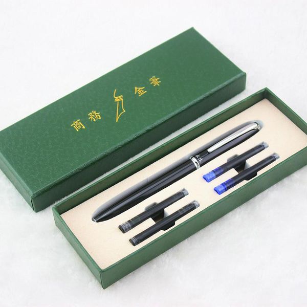 

fountain pens standard classic office matte black 0.38mm nib gift pen set ink refill