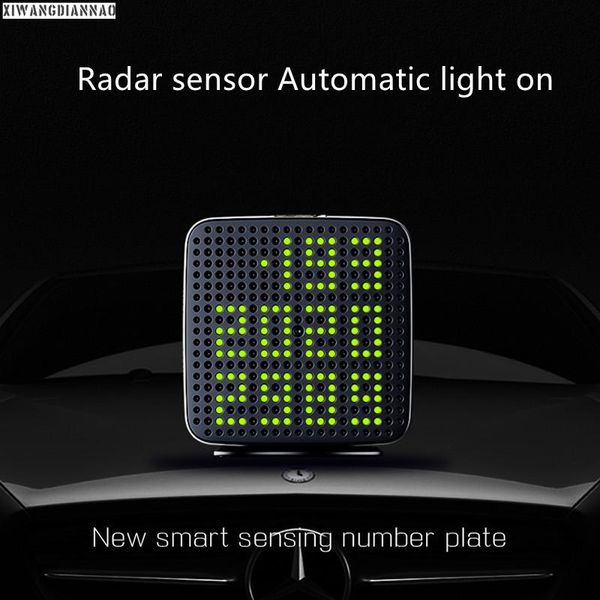 

intelligent induction temporary parking number plate hidden luminous car moving card mobile phone styling interior decorations