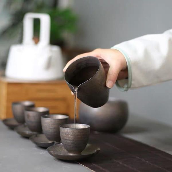 

cups & saucers ceramic retro rust glaze tea cup office water mug creative hand made drinkware pigmented ceremony