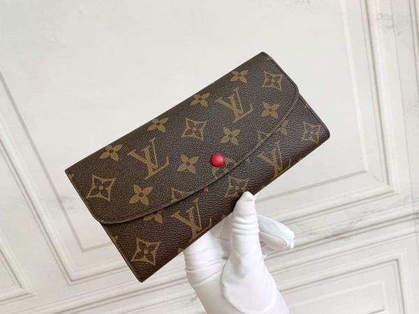 

louis vuitton 5a quality card holder wallets key purse luxurys designers holders handbag men women's coin genuine leather mon0gram lv l, Red;black