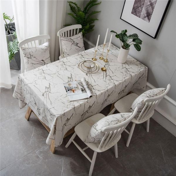 

table cloth 2021 geometry marble pattern cotton linen waterproof tablecloths decorative home decor tablecloth