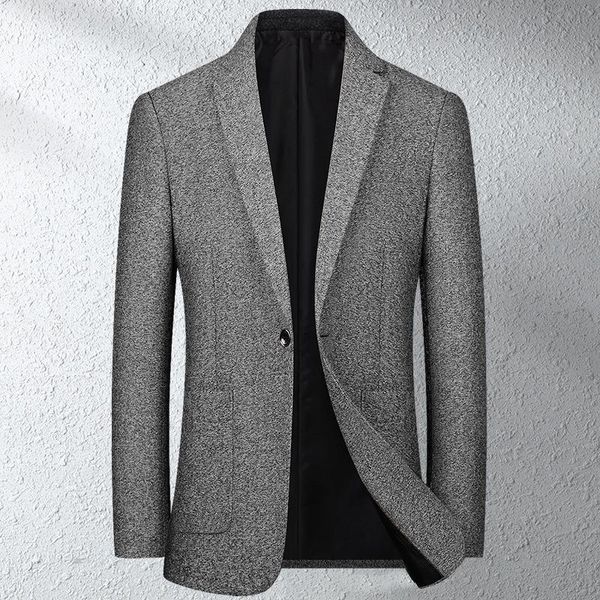 

men's suits & blazers spring and autumn suits, middle-aged young people's solid color single suit jacket, slim fit version, fashio, White;black