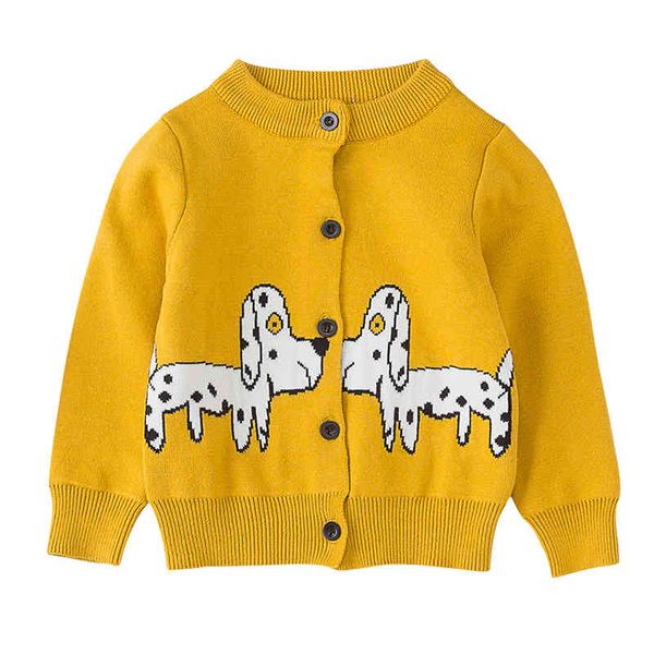 Primavera Autunno Baby Boy Girl Puppy Coat Abbigliamento Cardigan in maglia Giacche per bambini 210429