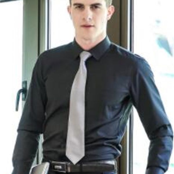 

shirt 2021 men's and women's overalls long sleeves tailored twill professional business shirts, White;black