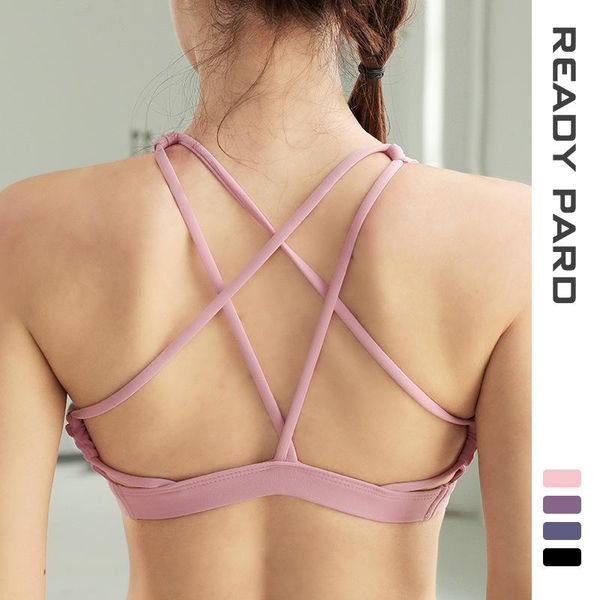 

ladies push-up sports bra vest underwear shockproof breathable gym fitness exercise running yoga clothing, White;black