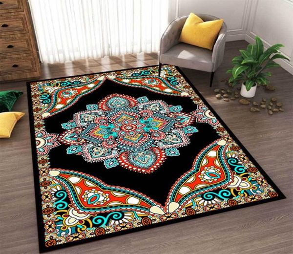 

persian style living room area rugs classical bohemian flowers bedroom bedside non-slip floor mat bath corridor kitchen carpets