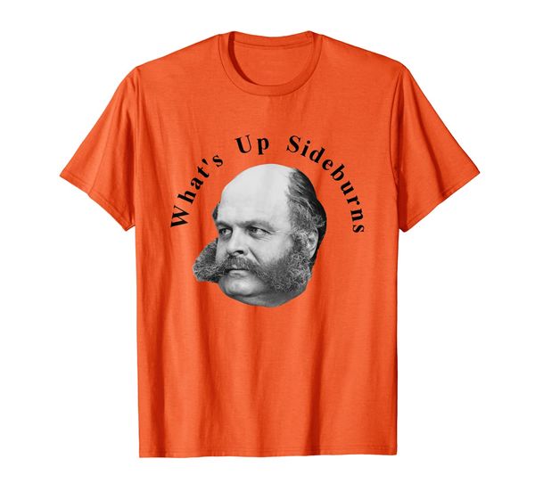 

what's up sideburns - general ambrose burnside t-shirt, White;black