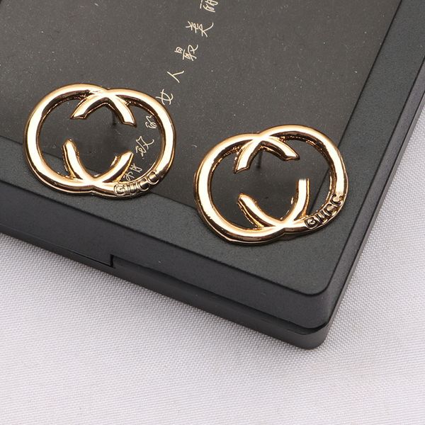 

design korean fashion new simple precision temperament personality versatile fashion earrings, Golden