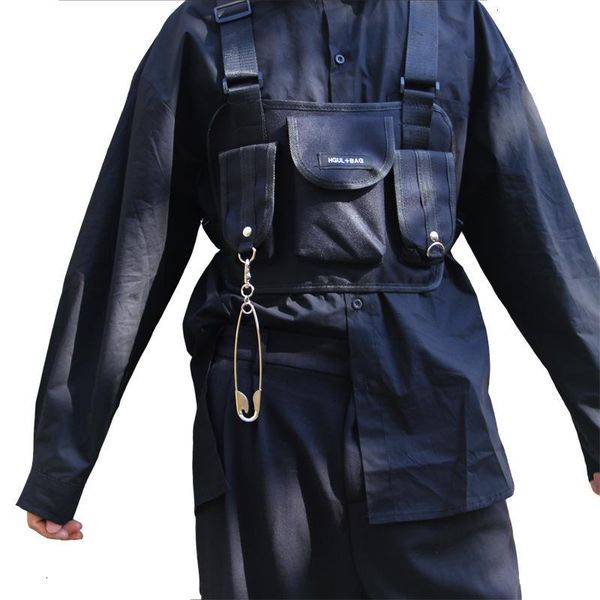 

outdoor military tactical vest moller highly visible reflective belt for two way radio harness rig black chest female waist support, Black;gray