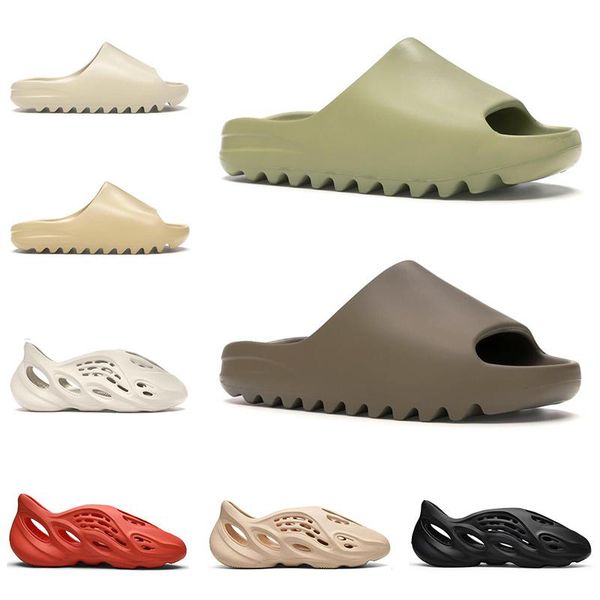 

men 2021 kanye women slippers bone desert sand resin earth brown ararat foam triple black west mens beach l sandals summer luxurys yeezzys s