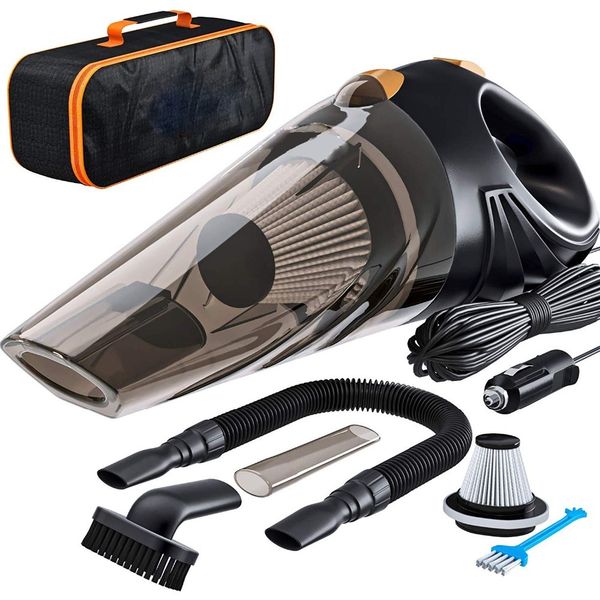 

3500pa strong power car vacuum 90w with handbag 30000rpm cyclonic wet/dry auto portable vacuums cleaner 2 hepa