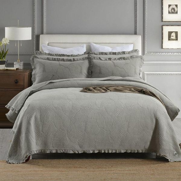

comforters & sets quality cotton bedspreads quilt set 3-piece sand washed quilts embroidered bed cover pillowcase king queen size coverlet b