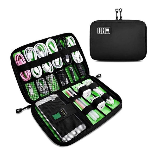 

storage bags portable data cable bag organizer usb gadgets wires charger power battery zipper cosmetic holder digitals kit