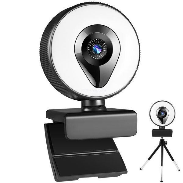 

camcorders pc computer 1080p 4k 2k autofocus 360Â° webcam double noise reduction microphone usb auto installation web camera dropship
