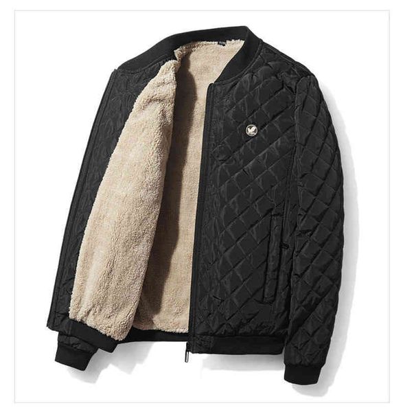 

2021 new autumn winter coat men's cotton fat male army veet cloth, Black;brown