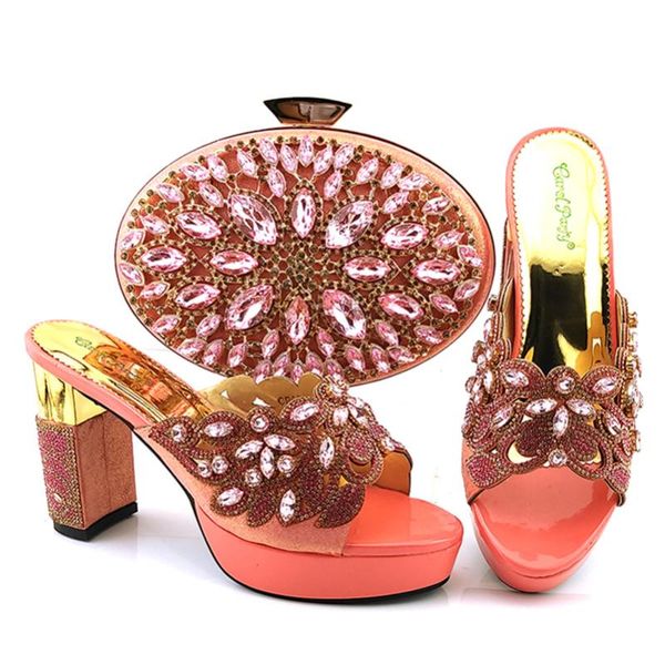 

dress shoes fashion and bags crystal applique bag matching set arrival italian designed for women, Black