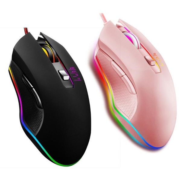 

wired gaming mouse, 7 programmable buttons, ergonomic rgb mouse with 16.8 million chroma backlit for pc, lap mice