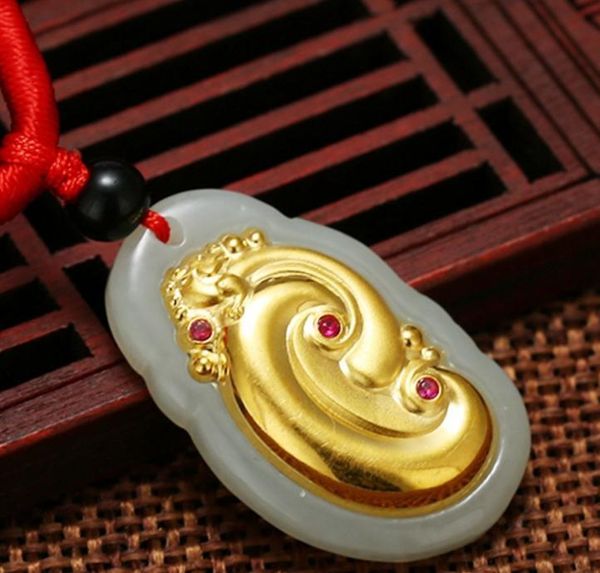 

gold inlaid jade inlay and pendanth26# lockets, Silver