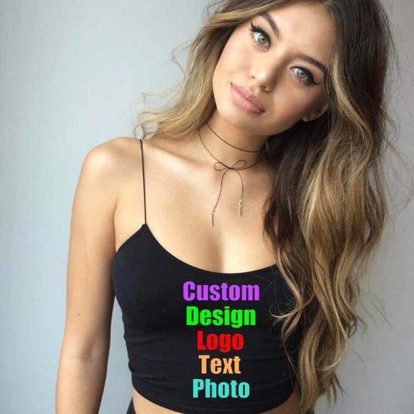 

women camis personalized custom solid for diy logopictures popular camisole tshirt girl crop top, White