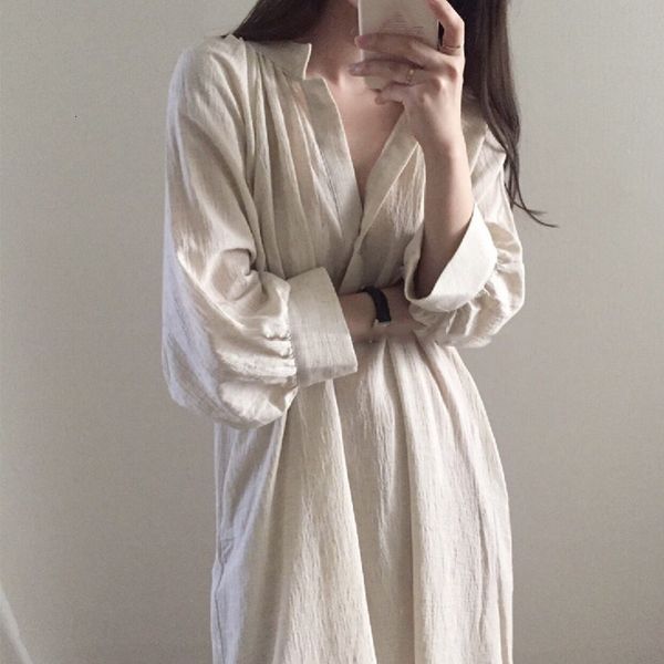 

casual dresses novelties women's shirts spring released asymmetrical casual cotton and linen dressed long v7d4, Black;gray