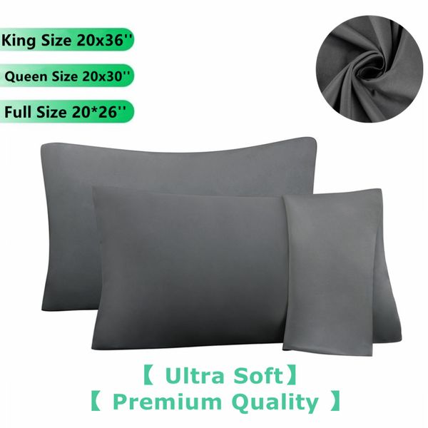 

premium quality l home pillow case 100% brushed microfiber envelope closure pillowcases standard queen king size hk0003