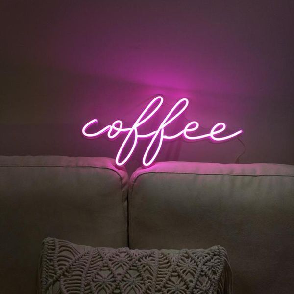 

coffee neon sign, hands light led sign for wall, wall decor, lamp