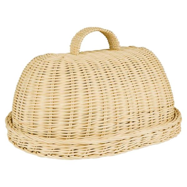 

storage baskets 1 set of fruit tray food cover kitchen protective for bread khaki